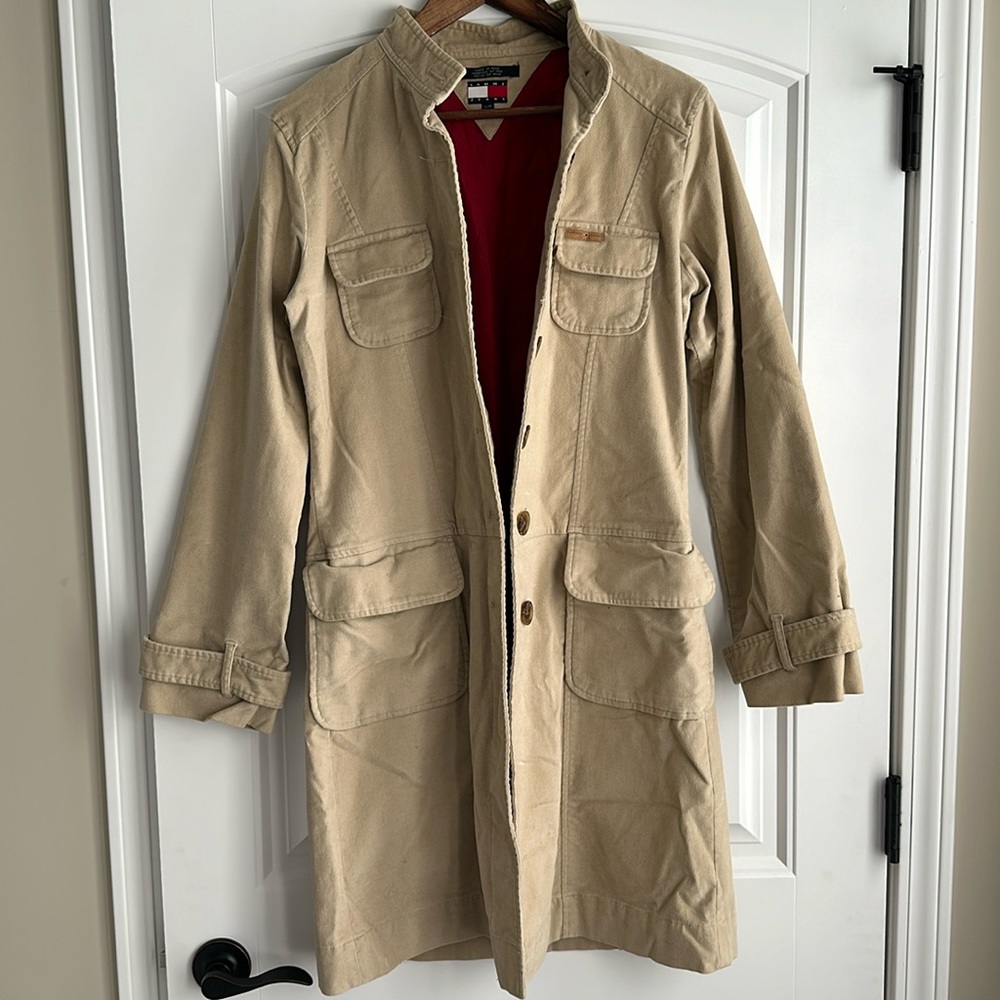 Tommy Jeans Women’s Thigh Length Lined Soft Suede Coat